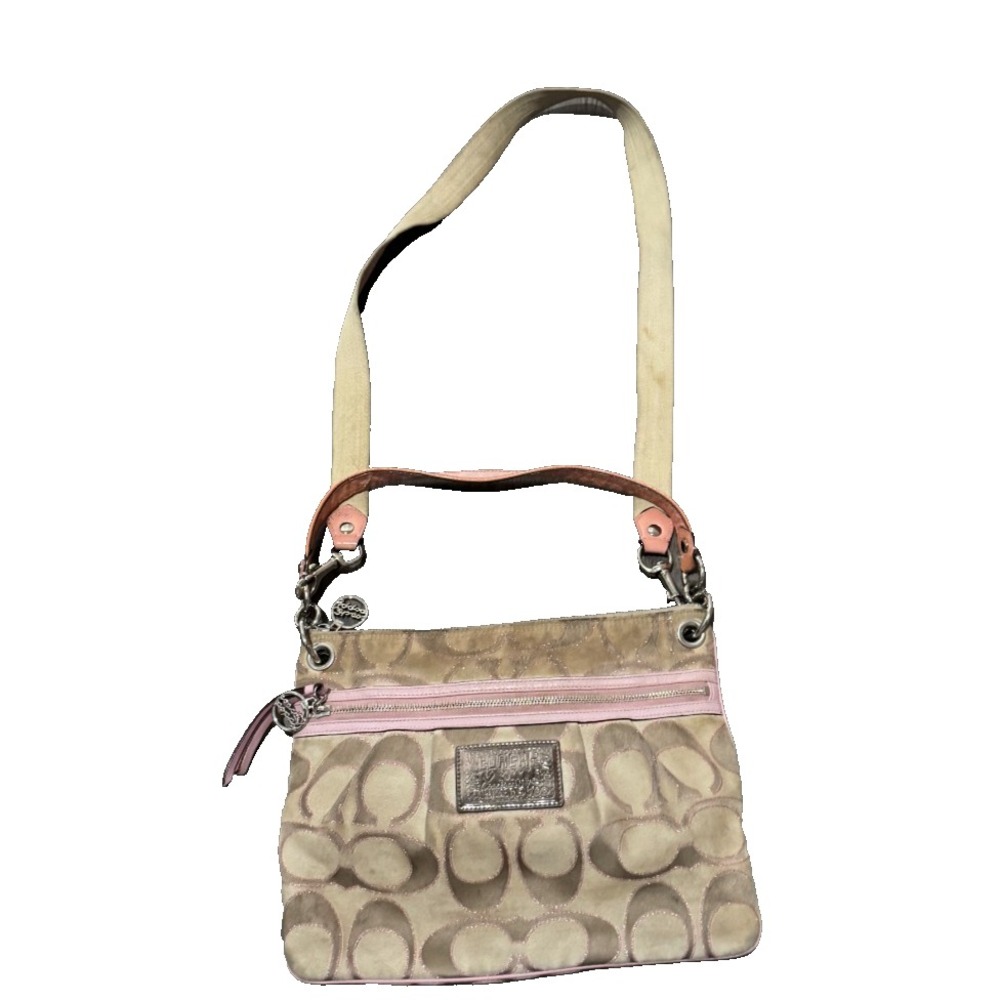 Vintage Y2K Coach Poppy shoulder crossbody purse beige- Needs cleaning
